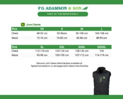 John Deere Operator Insulated Vest - MCS3066100 -Stih Machinery Shop JDInsulatedvest MCS3066100