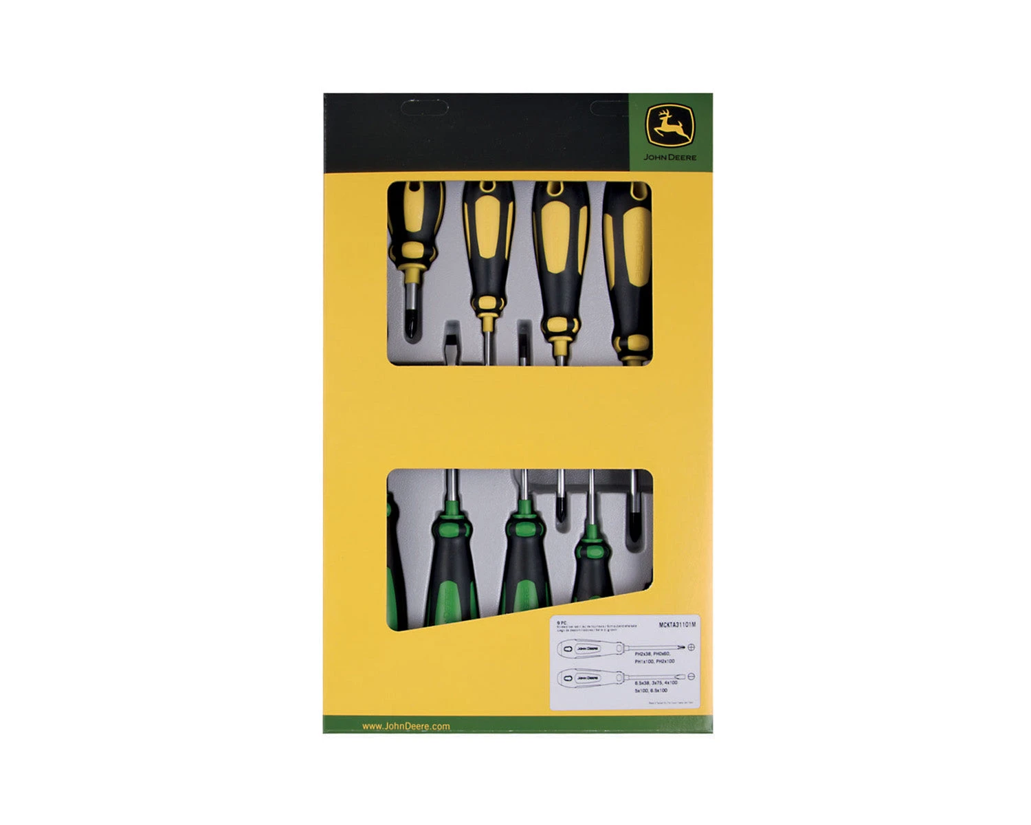John Deere Screwdriver Set 9 PC. - MCKTA31101M 3 John Deere Screwdriver Set 9 PC. - MCKTA31101M